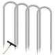 thumbnail image 1 of Estacas de viento para trampolín en U, resistentes, 30 cm, acero galvanizado, 1 of 6