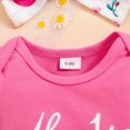 thumbnail image 5 of TOWED22 Newborn Baby Girl Clothes Infant Outfits Summer Shorts Set Floral Romper+Cute Baby Skirt +Headband Pink,9-12 M, 5 of 8