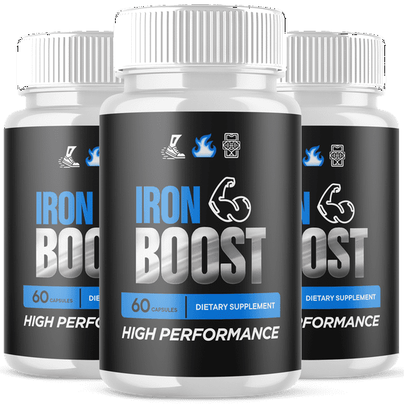Iron Boost Advanced Formula Pills All Natural Vitamin Supplement IronBoost 180 Capsules