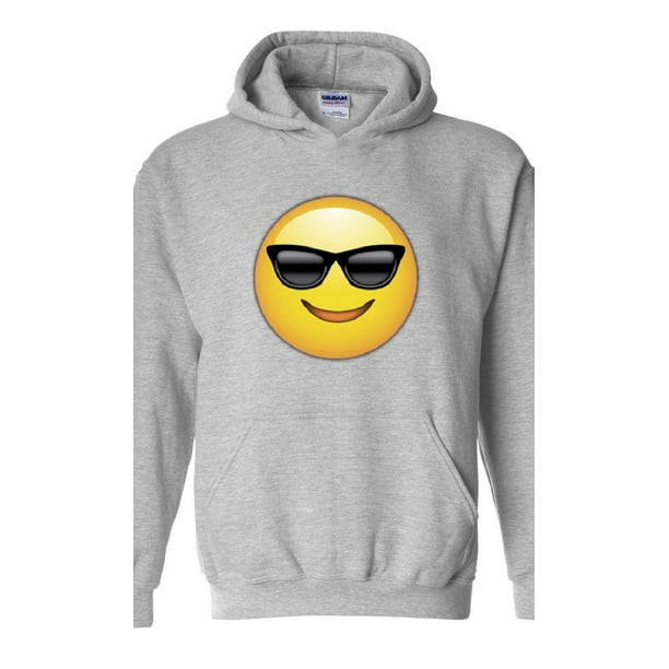 IWPF Unisex Emoji with Sunglasses Hoodie Sweatshirt