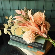 KIRIFLY Artificial Flowers Silk Flower Bouquet Decor Realistic Retro Flowers Arrangements Wedding Decoration Table Centerpieces(Champagne)