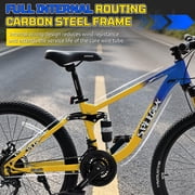 ICEELF 24 inch Kids Mountain Bike, 21-Speed MTB Bicycle for Boys & Girls Ages 8 9 10 11 12 , Lockable Suspension, Dual Disc Brakes, Multiple Colors