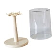 thumbnail image 3 of Vitrina giratoria, caja de almacenamiento, soporte de exhibición versátil, vitrina para figuras de acción, colgantes grandes, objetos de colección, amarillo, 3 of 7