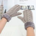 thumbnail image 4 of Gloves 1 Pair Windproof Fleece Functional Winter Full Finger Knit Padded Gloves, 4 of 4