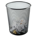 thumbnail image 4 of YBM Home Black Steel Mesh Round Open Top Waste Basket Wire Bin Trash Can for Office Kitchen Bathroom Home Capacity 4.75 Gallon, 4 of 4