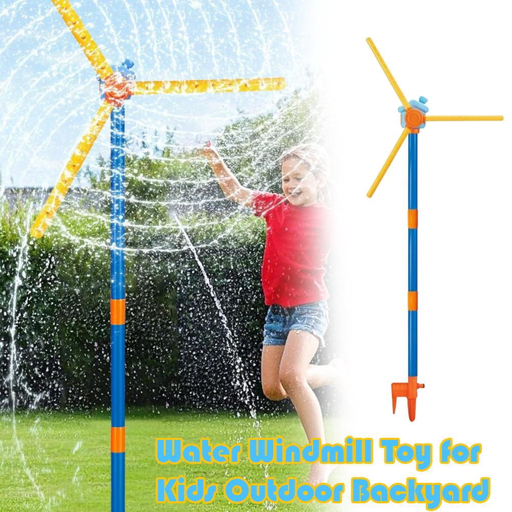 360-Degree Spinning Windmill Water Sprinkler, Fun Outdoor Yard Toy for Kids and Pets, Summer Splash Lawn Waterer
