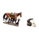 thumbnail image 5 of Majestuoso Conjunto De Esculturas De Resina De Porcelana De Un Caballo Y Un Conejo Para Decoración Del Hogar, La Oficina, La Sala De Estar, El Escritorio, El Mueble De TV, El Armario O El, 5 of 8