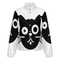 thumbnail image 5 of Jackets for Women Winter Coat Jackets Flannel Stand Collar Jacket(Cute Cat Face Design,Size:S-4XL), 5 of 7