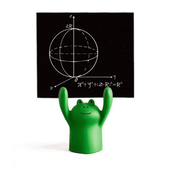 Ecuación matemática conocimiento esfera Estante de notas, estante de ranas de animales de dibujos animados