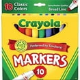 thumbnail image 2 of Crayola Classic Colors Broad Line Markers Lots Of Brilliant Color 10 Count ( Case Of 24 ), 2 of 2