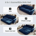 thumbnail image 4 of Homy Casa 93.7" Pull Out Sofa Bed, 3-in-1 Convertible King Sleeper Sofa for Living Room, 4 of 10