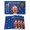 Blue, variant on Merry Christmas Placemats Set of 6, Blue Winter Xmas Hat Deer Snowflake Placemats for Dining Table, Place Mats for Kitchen Tabletop, Waterproof Wipeable Dining Table Mats Set