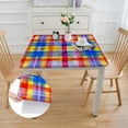 thumbnail image 2 of Ollo0ord Buffalo Check Plaid Square Tablecloth,Art Theme,Breathable Tabletop Cover Waterproof Square Table Cloth,for Outdoor/Indoor/Camping/Dining/Kitchen white, 2 of 7
