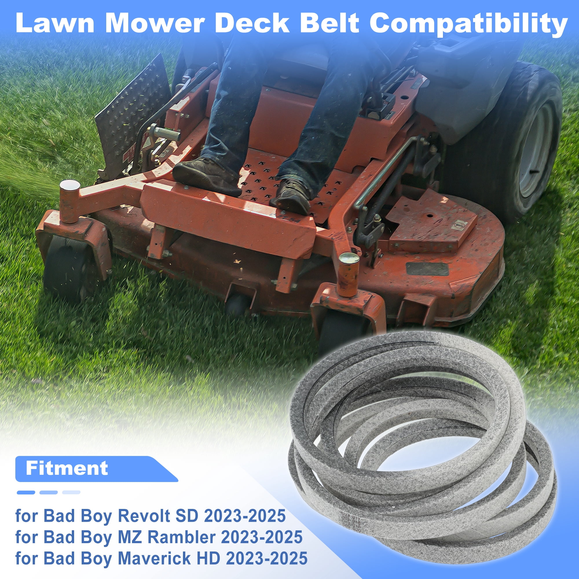 Unique Bargains 135" Lawn Mower Drive Belt for Bad Boy Maverick HD and Other Models