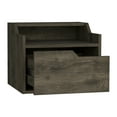 thumbnail image 2 of Floating Nightstand In Dark Brown For Bedroom: Streamlined Storage Option Spacious Drawer & Modern Look, 2 of 4
