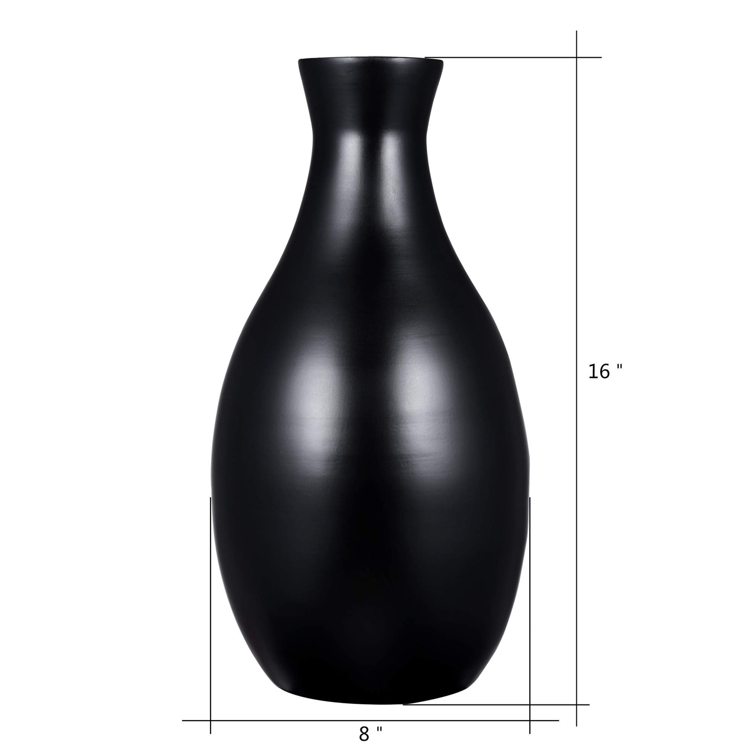 Villacera Handcrafted 16” Tall Black Bamboo Vase