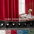 thumbnail image 4 of Juego de cortinas MIULEE de terciopelo navideño de 244 cm de largo, 2 paneles, color rojo, 4 of 7