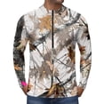 thumbnail image 3 of Realistic Camo Quarter Zip Pullover for Men, Long Sleeve Hunting Fishing Jersey with Moisture Wicking Quick Dry Fabric - Lightweight Outdoor Athletic Performance Tops Gray L, 3 of 6