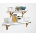 thumbnail image 6 of Kate and Laurel Corblynd Traditional Wood Wall Shelf, White/Gold 36", 6 of 6