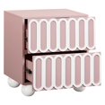 thumbnail image 4 of Maklaine Modern / Contemporary Wood Nightstand in Mauve Finish, 4 of 8