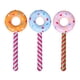 thumbnail image 1 of KAKOWELY 3 piruletas inflables de dona para fiestas de cumpleaños, decoraciones de PVC con temática de dulces, accesorios para fiestas, piruletas inflables, globos., 1 of 5