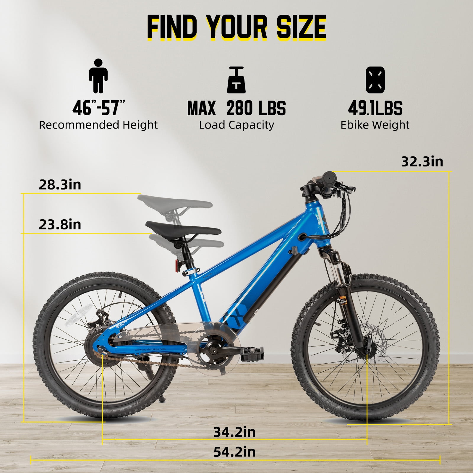 JOYSTAR Electric Bike for Teenagers, Ages 7+ with 250W Brushless Motor, 15 Miles 15MPH Electric Mountain Bicycle with Removable Battery, Multiple Colors