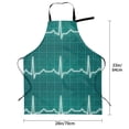 thumbnail image 2 of Kdxio ECG Wave Apron with Pockets Adjustable Kitchen Aprons for Men Women Waterproof Aprons for Cooking,Drawing,Crafting, Baking Household Cleaning, 2 of 8