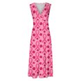 thumbnail image 5 of Fankiway Robe Longue Sans Manches à Col en V Imprimée Mode Printemps/été pour Femmes Robes de Plage Grande Taille pour Femmes, 5 of 5
