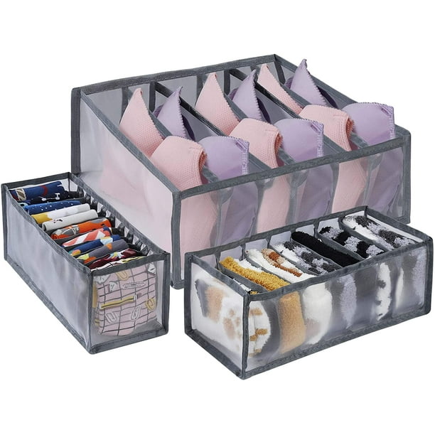 Storage box for underwear Foldable drawer organizer with dividers Separator  for brassiere socks ties 