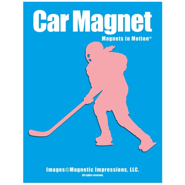 Ice Hockey Player Female Car Magnet by Magnetic Impressions