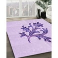 thumbnail image 2 of Ahgly Company Indoor Round Patterned Tyrian Purple Area Rugs, 4' Round, 2 of 6