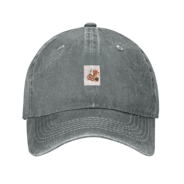 ZICANCN Casquette de Baseball Ajustable pour Femmes, Motif Esthétique Abstrait Chapeaux Roses pour Hommes Adulte Casquettes de Baseball en Denim de Coton Lavé Mode, Gris