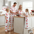 thumbnail image 4 of Valentines Day Matching Family Pajamas Set Love Heart White Causal Family Matching Outfits, 4 of 6