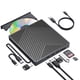thumbnail image 1 of Unidad externa de CD y DVD ROOFULL USB 3.0 con 4 puertos USB para ordenador portátil, 1 of 7