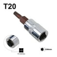 thumbnail image 4 of 5Pcs Torx Screwdriver Bits 1/4 Inch Drive Socket Head Tools T15 T20 T25 T30 T40, 4 of 9