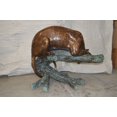 thumbnail image 5 of Nifao Leopard on a Tree Trunk Bronze Statue – Home Decor Sculpture, 38"L x 34"W x 36"H, 5 of 12