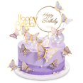thumbnail image 1 of Decoraciones para pastel LANGPA de 22 piezas con mariposas y Happy Birthday, 1 of 6