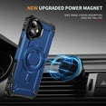 thumbnail image 5 of for iPhone 16 Plus Case Magnetic with Camera Ring Kickstand, Slim Shockproof Military Protecive Wireless Charging Phone Cover Case Compatible with iPhone 16 Plus, Blue, 5 of 7