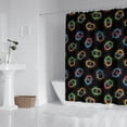 thumbnail image 2 of Colorful Mice Games Icons Black Pattern Shower Curtain 84"x72" ,Bathroom Decorative Shower Curtains Set with 12 Hooks,Modern Waterproof Washable Shower Curtain, 2 of 6