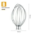 thumbnail image 2 of facefd Stainless Steal Egg Beater Tilt Head Mixer Electric Kitchen Mixing Tool Replacement for KitchenAid, Type B, 2 of 8