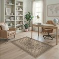 thumbnail image 2 of ODIKA 4'x6' Beige and Rust Floral Medallion Washable Area Rug Intricate Vintage-Inspired Pattern Design for Home Office, Under Desk, Non-Slip Chair-Friendly, Flatwoven, 2 of 7