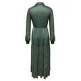 thumbnail image 5 of Wdgfv Women's Vintage Pastoral Flower Long Dress Sexy V-Neck Long Sleeve Western Dress Fall Casual Maxi Dress, 5 of 5