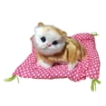 thumbnail image 1 of Flmtop Cats Doll Sound Birthday Gift PP Cotton Simulation Plush Sleeping Cats Toy for Children, 1 of 8