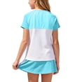 thumbnail image 6 of LJEFF Girls Color Block T-Shirt & Skort Set, Elastic Waist Short Sleeve Soft Comfortable Casual 2PC Outfit Sky Blue Size 5 T, 6 of 9