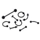 thumbnail image 5 of Piercing Del Cuerpo Del Del Labio de La de Del Vientre Del de de La Bola de 9Pcs Zulema Joyería del cuerpo, 5 of 6