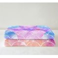 thumbnail image 3 of Mermaid Fleece Blanket Bedroom Mermaid Scale Throw Blanket Ocean Sea World Women, Fuzzy Blanket Mermaid Watercolor Print Blanket Pink Room Decor - Purple Pink Blue, 3 of 6