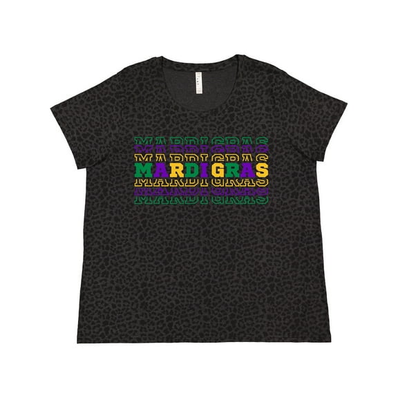 Inktastic Mardi Gras Mirror Words Women's Plus Size T-Shirt