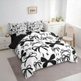 thumbnail image 3 of Homewish Cute Bowknot Bedding Comforter Set 7-Piece for Teens Female Women,Kawaii Bowtie Bow King Bedding Sets,Black White Ultra Soft Bed Sheets,Super Cozy Room Decor,Reversible, 3 of 8