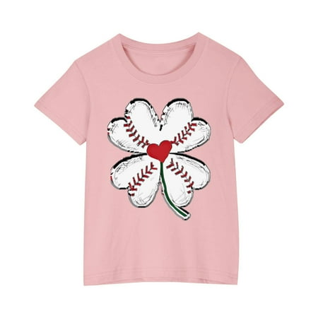 

Fengyings Clearance Toddler Girls Boys T-Shirt Short Sleeve Shirt Cute Graphic Print Summer Tops Tees