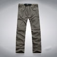 thumbnail image 1 of Pantalones tácticos cargo convertibles para hombre, resistentes al agua, para senderismo al aire libre, ligeros y elásticos, con cremallera., 1 of 4